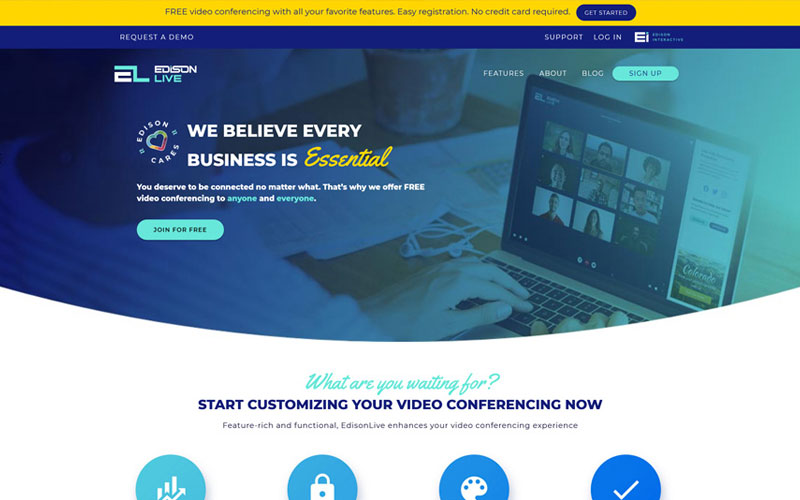 Edison Live Website Design and Development